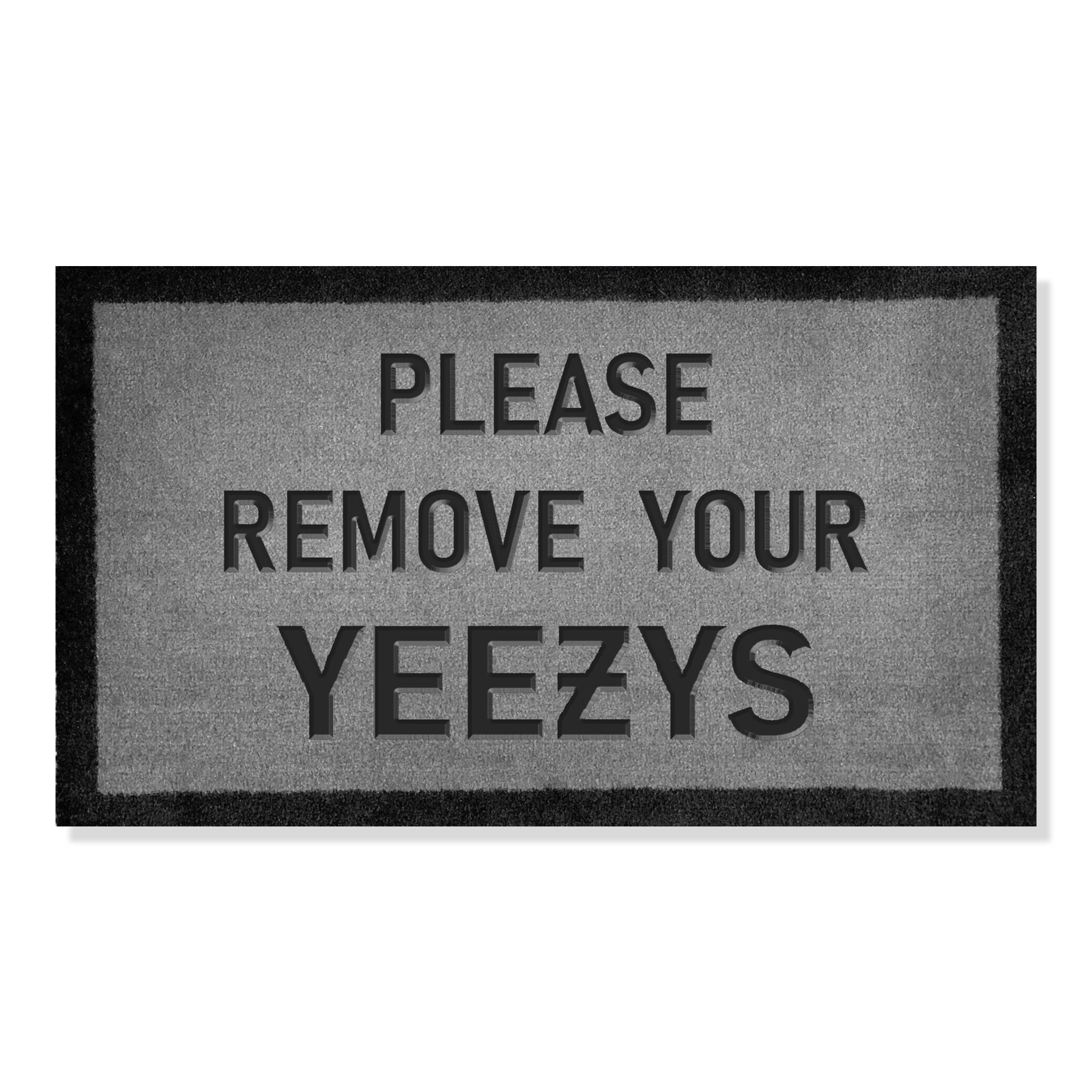 Front view of Yeezy Light Grey Doormat 70x40cm